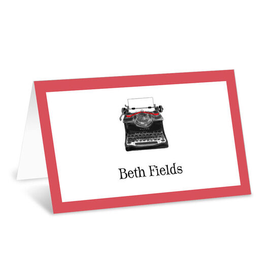 Typewriter Folded Enclosure Cards